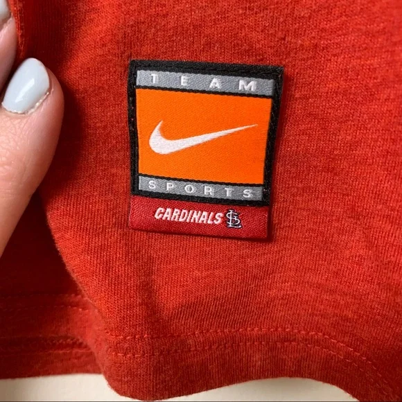 Nike MLB Women’s St. Louis Cardinals Baseball‎ Tee 3/4 Sleeve Stripped Size XS - Picture 2 of 5